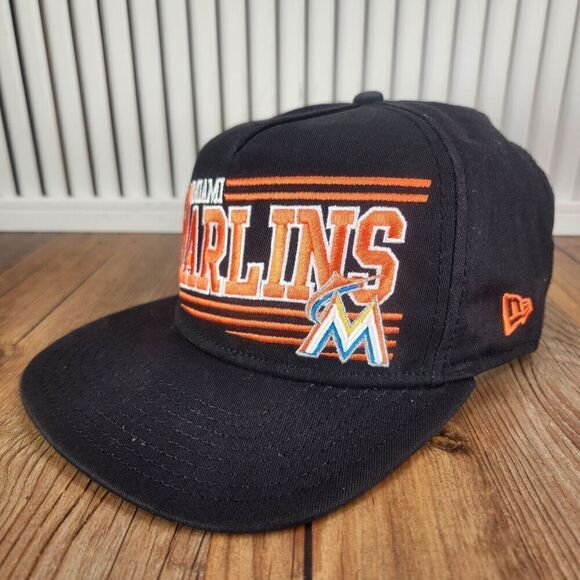 New Era Other - Miami Marlins New Era 9fifty Hat Cap Snapback Black MLB Baseball Team A-Frame